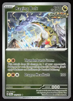 Raging Bolt 111/142 Rare Stellar Crown Pokemon Reverse Holo Near Mint - Image 1