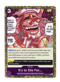 It's to Die For (Pirate Foil) OP08-076 UC One Piece Premium Booster Best Vol. 2 - Image 1