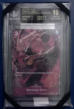 OP01-025 Roronoa Zoro SR Alt Art One Piece Romance Dawn BGS 10 Black label - Image 1