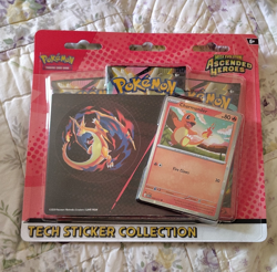 Pokemon TCG Mega Evolution Ascended Heroes Nintendo Sticker Card Set Charmander - Image 1