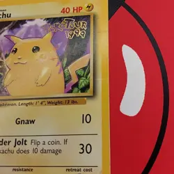 PIKACHU 58/102 Stamped PokeTour 1999 Black Star Promo WOTC Pokemon Card TCG - Image 3