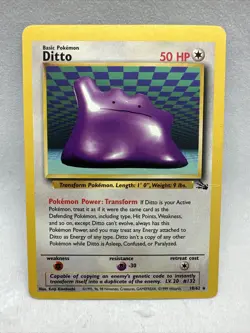 Ditto - 18/62 - Pokemon Fossil Unlimited Rare Card WOTC Nice - Image 1