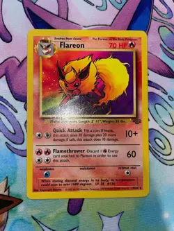 Flareon 19/64 – Jungle – Non‑Holo Rare – WOTC 1999 – Vintage Pokemon Card - LP - Image 1