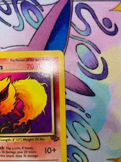 Flareon 19/64 – Jungle – Non‑Holo Rare – WOTC 1999 – Vintage Pokemon Card - LP - Image 4