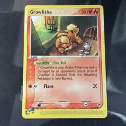 Growlithe 65/100 Ex Sandstorm Vintage Common E reader Pokemon Card LP - Image 1