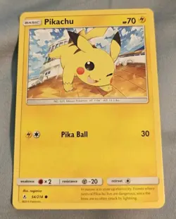 Pokemon TCG Pikachu 54/214 Sm-Unbroken Bonds Regular Mint Card - Image 1