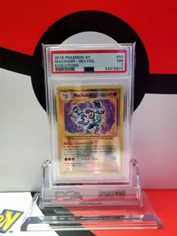 2016 Pokemon XY Evolutions Reverse Foil Machamp #59 PSA 7 - Image 1