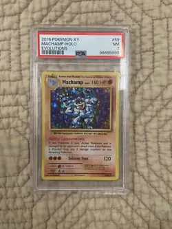 Pokemon XY Evolutions #59 Machamp Holo PSA 7 - Image 1