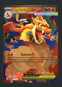 Mega Charizard Y ex 022/217 ME: Ascended Heroes Holofoil Double Rare Pokemon TCG - Image 1