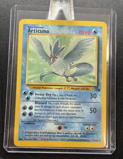 Pokemon TCG Articuno 17/62 Fossil Unlimited Regular Rare 1999 (MP) - Image 3