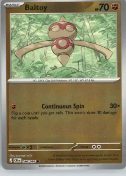 Baltoy 046/086 Common ME04: Chaos Rising Pokemon Reverse Holo Near Mint - Image 1