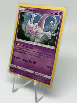 Mewtwo SM77 SM Sun & Moon Promo Cosmos Holo Pokemon NM - Image 2