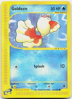 Goldeen 111/165 Common Expedition Base Set Pokemon Heavily Played - Image 1