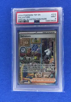 2024 POKEMON TEF EN-TEMPORAL FORCES SPECIAL ILLUSTRATION RARE SALVATORE PSA 9 - Image 1