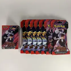 Pokemon Destined Rivals Lot 7 Sleeved Booster Packs + Build & Battle Box - Image 1