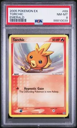 2005 POKEMON EX EMERALD 69 TORCHIC PSA 8 - Image 1