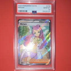 The Pokemon Company Miriam 238/198 SV01 Full Art Holo Ultra Rare ENG PSA - Image 1