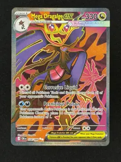 Pokemon Chaos Rising Mega Dragalge ex 104/086 Ultra Rare Full Art English - Image 1