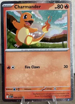 Pokemon TCG - Ascended Heroes Charmander 020/217 Cosmos Holo NEW MINT PROMO - Image 1