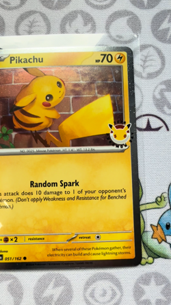 Pokemon Pikachu 051/162 Pokemon Day 2026 Stamped 30th Anniversary Cosmos Holo - Image 2