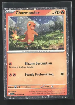Pokemon SV: Scarlet & Violet 151 #004/165 Charmander Cosmos Holo - Image 1