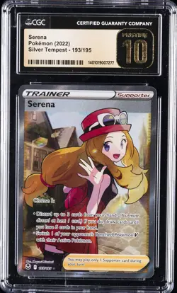 2022 POKEMON SWORD & SHIELD SILVER TEMPEST #164 SERENA CGC 10 PERFECT - Image 1