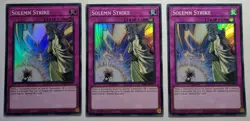 Yugioh! 3x Solemn Strike 1st Ed. RA02-EN079 Super Rare play set 25th - Image 1