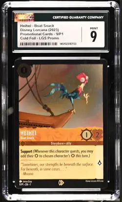Disney Lorcana GRADED Heihei Boat Snack 9 Promo 9 CGC - Image 1