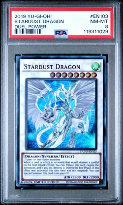 2019 YU-GI-OH! DUEL POWER #EN103 STARDUST DRAGON PSA 8 - Image 1