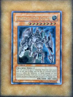 Yugioh Ancient Gear Golem TLM-EN006 Ultimate Rare 1st Ed NM - Image 1