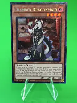 Yu-Gi-Oh Quarter Century Stampede Chamber Dragonmaid Collector's Rare RA04-EN032 - Image 1