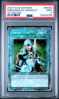 2024 YU-GI-OH! RA03-QUARTER CENTURY BONANZA 1ST ED NOBLEMAN OF CROSSOUT PSA 9 - Image 1