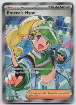 Emcee's Hype 220/182 Destined Rivals Pokemon Holo NM Ultra Rare - Image 1