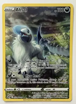 2023 Pokemon Crown Zenith Absol GG16/GG70 Galarian Gallery Full Art Holo NM - Image 1
