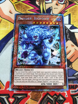 Danger! Bigfoot! *ALT ART* ra03-en019 (NM+) Platinum-Secret Rare Yu-Gi-Oh! - Image 1