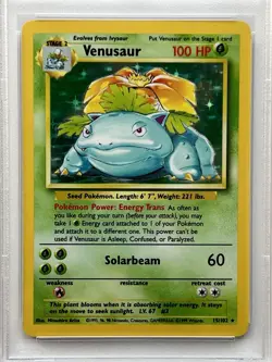 1999 POKEMON BASE SET UNLIMITED #15 VENUSAUR-HOLO PSA 6 EX-MT FRESHLY GRADED - Image 2