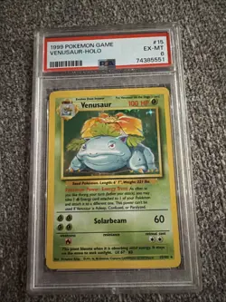 1999 Pokemon Venusaur Holo 15/102 PSA 6 - Image 1