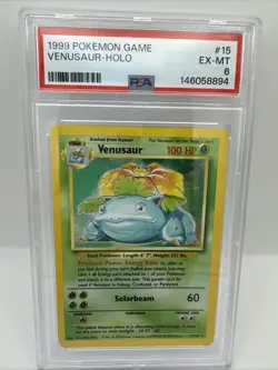 1999 Venusaur Holo Rare Pokemon Base Set PSA 6 - Image 1
