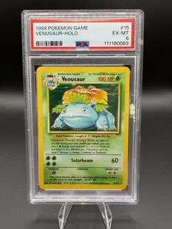 1999 Pokemon Venusaur Holo Rare Base Set PSA 6 - Image 1