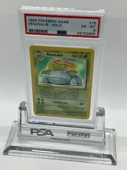 1999 Pokemon Base Set Venusaur Holo #15 PSA 6 EX Rare - Image 2