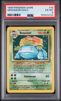 1999 Pokemon 15 Venusaur Holo PSA 6 150033724 - Image 1