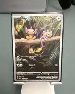 Aipom Illustration Rare Pokemon TCG SV04: Paradox Rift 211/182 NM - Image 1