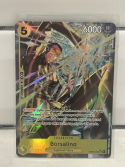 Bandai One Piece Card Game Borsalino Character EB04-058 Alt Art Foil SR - Image 1