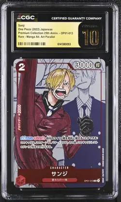 2022 Premium Collection 25th Anniv. #OP01-013 Sanji CGC 10 - Image 1