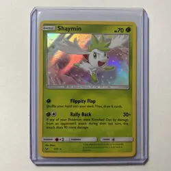 Shaymin 7/73 Holo Rare Pokemon Card Shining Legends 2017 LP-NM - Image 1