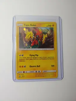 Pokemon Card Tapu Koko SM30 2017 Holo Black Star Promo Card LP-NM - Image 1