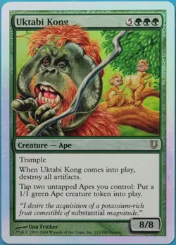 Uktabi Kong FOIL Unhinged NM Green Rare MAGIC MTG CARD (ID# 518214) ABUGames - Image 1