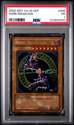 2002 YU-GI-OH! STARTER DECK: YUGI #006 DARK MAGICIAN PSA 1 - Image 1