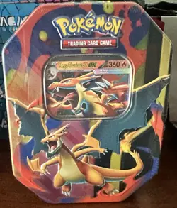 Pokemon TCG: Mega Charizard Y Factory Sealed Card Tin - Image 1