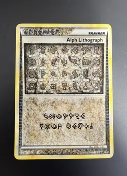 Alph Lithograph TWO trainer secret rare HGSS Unleashed pokemon card 2010 - Image 1